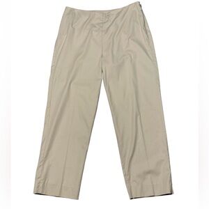 Lauren Ralph Lauren Tan Crop Pants Size 10 Stretch Straight Leg Cropped